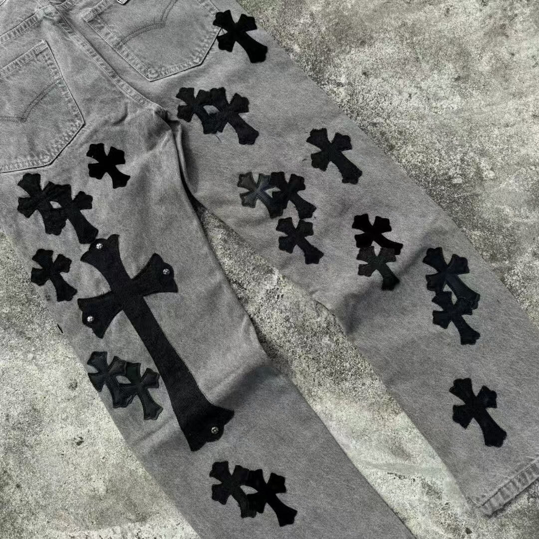 Grey C-Heart Jeans